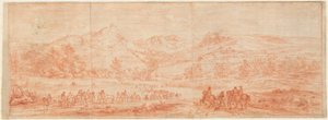 サリンズと周辺の丘の前のフランス軍 作： Adam Frans van der Meulen