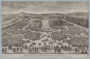 チュイルリー庭園、1680年、1680年。 作： Adam Perelle