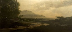 曲がりくねった道路のある風景 作： Adam Pynacker