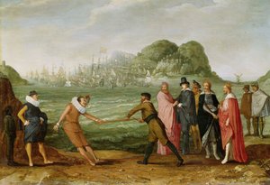 1607年4月25日、ジブラルタルでのスペイン艦隊に対するオランダの勝利の寓話、1615〜30年頃 作： Adam Willaerts