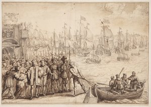 クリスチャン2世は1523年にコペンハーゲンを離れます 作： Adam Willaerts