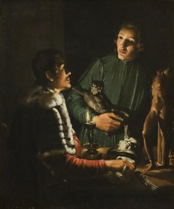 ローマの夜の 2 つの彫刻家。 フランソワ・デュケノワとゲオルク・ペテルの二重肖像画