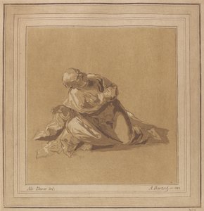 しゃがむ使徒聖ペテロ、1785年。 作： Adam von Bartsch