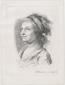 マリア・アンナ・シャウバッハの肖像、1785年。 作： Adam von Bartsch