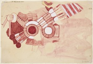 メキシコ合衆国、テオティワカン、テオパンカクスコ、カサ・デ・バリオスの絵画断片のコピー