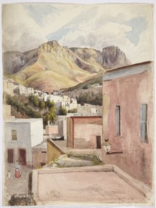 メキシコ、ミチョアカン州、パッツクアロ湖（水彩画 作： Adela Breton