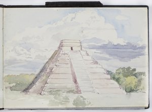 図面とメモのスケッチブック、メキシコとヨーロッパ 作： Adela Breton