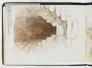 水彩画のスケッチブック、ドローイングとノート、メキシコ,1896-1898（水彩画 作： Adela Breton