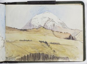 水彩画のスケッチブック、ドローイングとノート、メキシコ,1896-1898（水彩画 作： Adela Breton