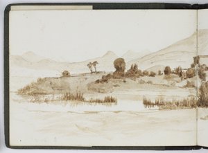 水彩画のスケッチブック、図面とメモ、メキシコ、1896-1898（水彩画） 作： Adela Breton