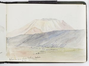 水彩画のスケッチブック、図面とメモ、メキシコ、1896-1898（水彩画） 作： Adela Breton
