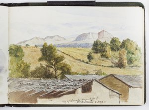 水彩画のスケッチブック、ドローイングとノート、メキシコ,1896-1898（水彩画 作： Adela Breton