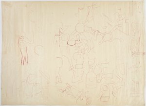 南壁、ジャガーの上部寺院、チチェンイツァ、メキシコ 作： Adela Breton