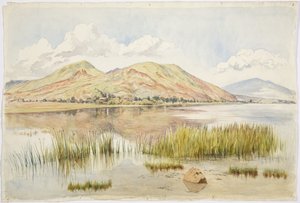 メキシコ、ミチョアカン州のトゥルマタロとパツクアロ湖 作： Adela Breton