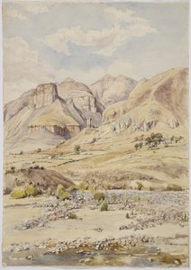 景色 - メキシコ、イクスタカマクシティトラン付近 （水彩画 作： Adela Breton