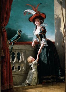 フランスのルイーズ・エリザベートとその息子、ドン・フェルディナンドの肖像（油彩・キャンバス 作： Adelaide Labille Guiard