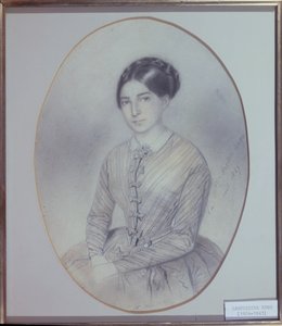 レオポルディンユーゴーの死後の肖像（1824-43）1847（デッサン） 作： Adele Julie Hugo