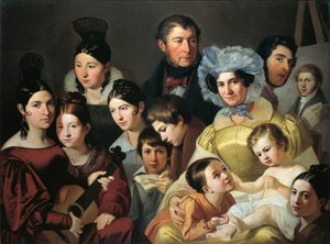 1835年のマラテスタ家 アデオダート・マラテスタ作 油彩・キャンバス
