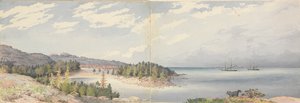 ホグランド、1855年8月24日、フィンランド 作： Admiral Sir Edward Gennys Fanshawe