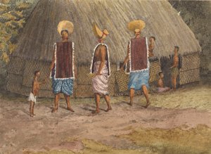 ナヴィゲーター諸島（サモア）の日曜大工、アピア湾、1849年9月14日（水彩画）