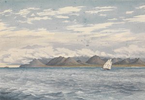 1851年7月8日、バンクーバー島ウッディ・ポイント（カナダ）」。 作： Admiral Sir Edward Gennys Fanshawe