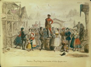 C.プーニによるバレエラエスメラルダの舞台デザイン、1849年 作： Adolf Charlemagne