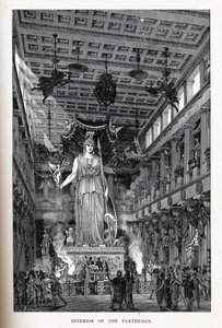 パルテノン神殿の内部、1882年 作： Adolf Closs