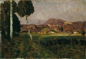 ガイスベルクとホーエンザルツブルク城 作： Adolf Gustav Ditscheiner