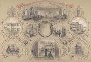 サンクトペテルブルクに新しく建設され、1862 年 10 月 14 日に開設された主要な電信局。 作： Adolf Jossifovich Charlemagne