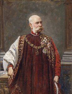 ゴールデンフリースのマスター、オーストリアのフランツジョセフ1世の肖像、1903年 作： Adolf Liebscher