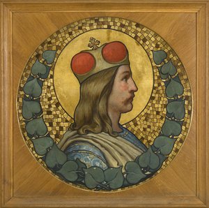 聖ヴァーツラフ1世、ボヘミア公爵、1900年 作： Adolf Liebscher