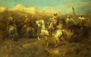 3月のアラブ騎手、 作： Adolf Schreyer