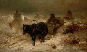 帰国、19世紀 作： Adolf Schreyer