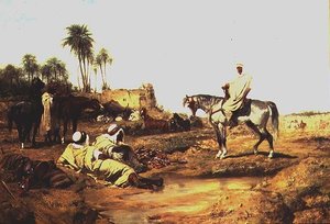 The Halt at the Well 作： Adolf Schreyer