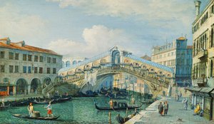 ヴェネツィア大運河のリアルト橋 作： Adolf Sukkert
