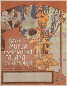国民共済年金基金、1898 年。 作： Adolfo Hohenstein