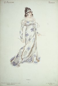 Giacomo Puccini（1858-1954）による「Tosca」の衣装デザイン 作： Adolfo Hohenstein