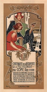 ボルタス創立100周年、電池の発見、1898年 作： Adolfo Hohenstein