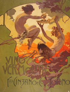ベルモット・チンザーノ、1901年。 作： Adolfo Hohenstein