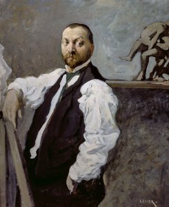彫刻家アルフォンソ・カンシアーニの肖像 作： Adolfo Levier