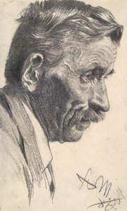 男の頭 作： Adolph Menzel