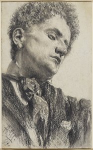 若者の頭 作： Adolph Menzel
