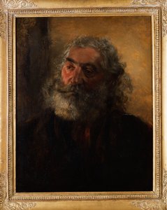 あごひげを生やした男の肖像、1855年 作： Adolph Menzel