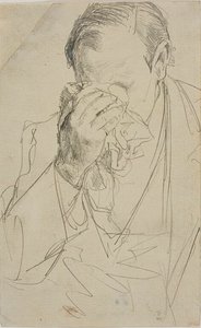 泣いている男 作： Adolph Friedrich Erdmann von Menzel