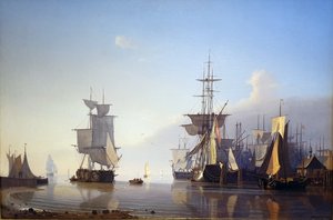 帆船を擁する海軍 作： アドルフ・フリードリヒ・フォルマー