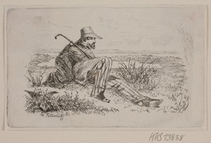 座っている歩行者 作： Johan Adolph Kittendorff