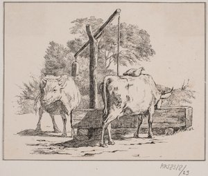めんどりと牛 作： Johan Adolph Kittendorff
