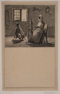 母親と息子。 いいえ。 Chrで18。 Winther と M. Rørbye、「小さな子供のための 25 枚の写真」 作： Johan Adolph Kittendorff