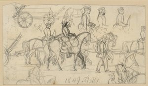 砲兵および騎兵に関する研究 作： Adolph Menzel