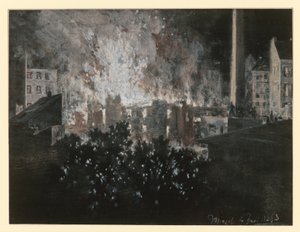家の火事 作： アドルフ・メンゼル